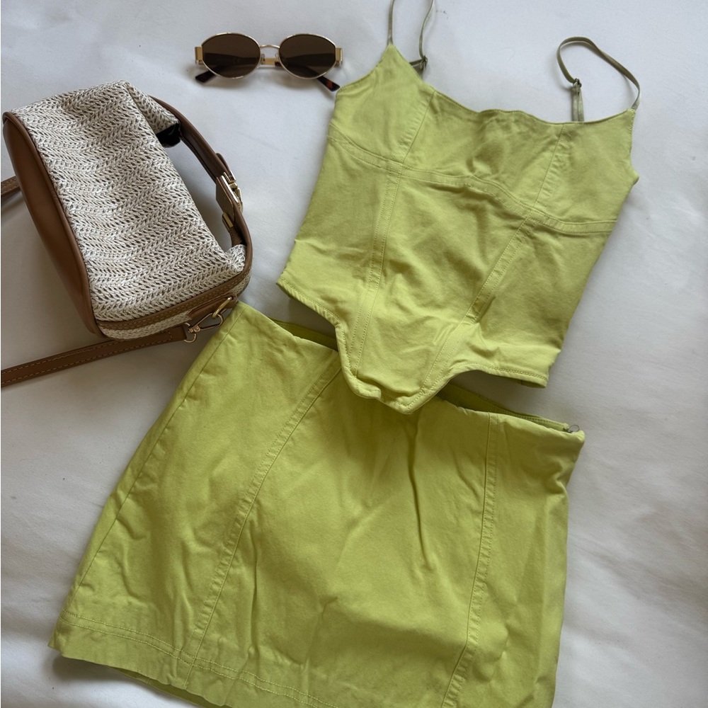 House of CB Lime Green Women's Corset & Skirt